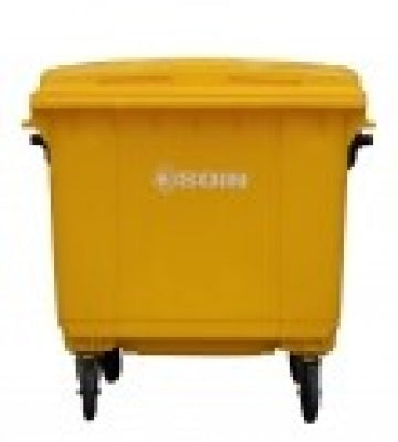 Contenedor de Residuos Plástico 660 Lts Amarillo con Ruedas