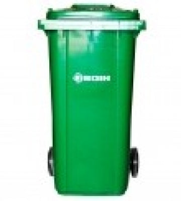 Contenedor de Residuos Plástico Verde 240 LTS con Ruedas
