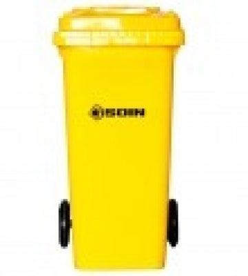 Contenedor de Residuos Plástico 240 Lts Amarillo con Ruedas