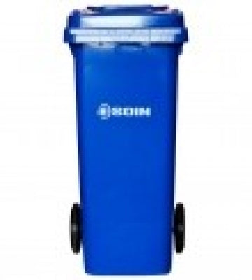 Contenedor de Residuos Plástico Azul 120 L con Ruedas