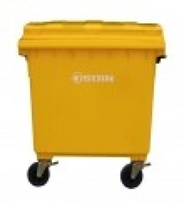Contenedor de Residuos Plástico 1100 Lts Amarillo con Ruedas