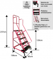 ESCALERA TIPO AVION ACERO 5 PELDAOS 1.2 MTS FABRICACION NACIONAL