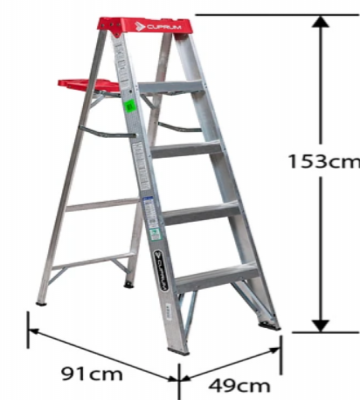 ESCALERA ALUMINIO TIJERA 1.52 M 5 peldaos CUPRUM