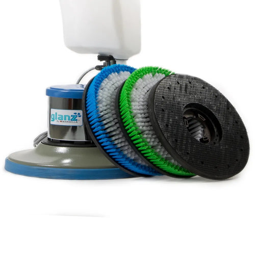 Abrillantadora Industrial Azul 17" – Modelo BF522 - (Incluye Estanque Cepillos y Porta Pad)