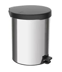 Basurero 12 Litros Acero Inoxidable Tapa Plástica