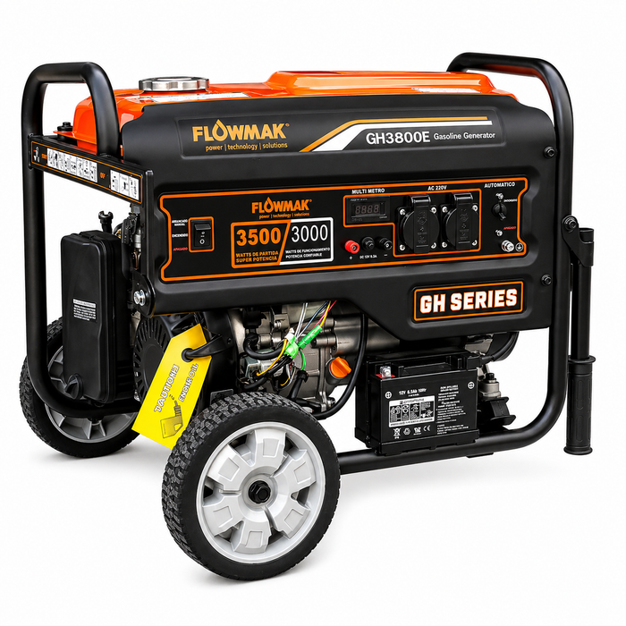 Generador Eléctrico Flowmak GH-3800E 220V Gasolina Partida Eléctrica