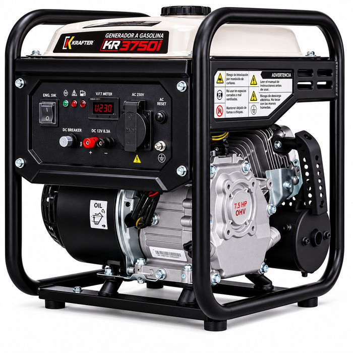 Generador Inverter Krafter KR3750i 3.5kW Partida Manual