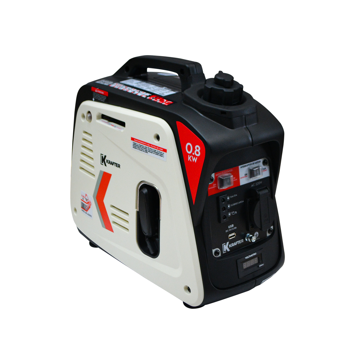 Generador Inverter Krafter KR-1000IG Gasolina 220V + Taladro 850W