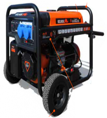 Generador Eléctrico Kolvok GO-82GTA 8.5 KW Gasolina 220V con Partida Eléctrica