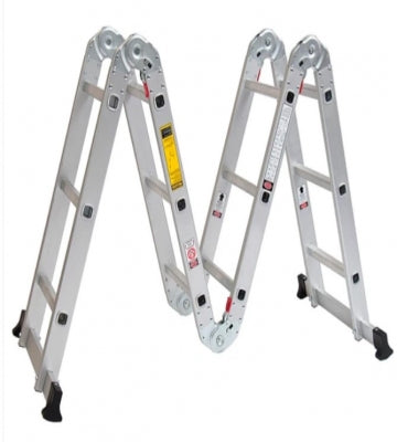 Escalera Multiproposito 12 Peldaños Aluminio 150 Kgs