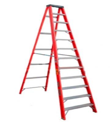 Escalera Tijera Fibra Vidrio Cuprum 3.66m 12P Industrial