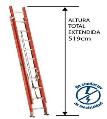 ESCALERA FIBRA VIDRIO TELESCOPICA 8.84 M. CUPRUM