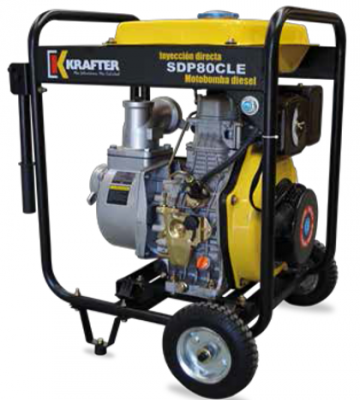 Motobomba Diésel Krafter 3"x3" 6.0 HP: Partida Eléctrica