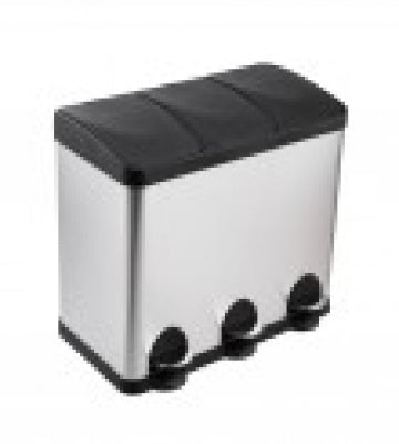 Basurero Acero Inoxidable Triple 15 Lts x3 SOIN - PROCIM