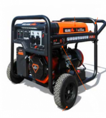 Generador Eléctrico Kolvok GO-55GE 5.5 KW Gasolina 220V - Partida Eléctrica