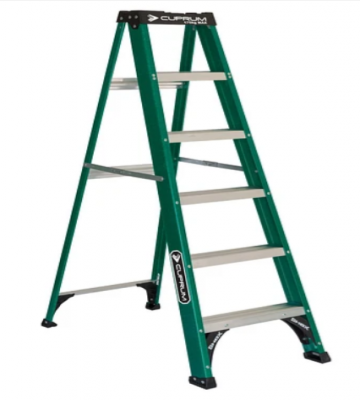 Escalera Cuprum Fibra Vidrio Tijera 6 Peldaños 1.83m - 175kg