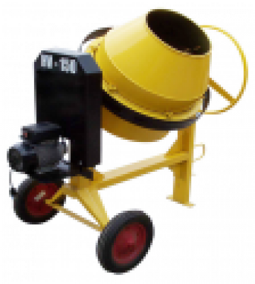 Betonera Eléctrica 150 Lts, 1.5 HP, volteo lateral.
