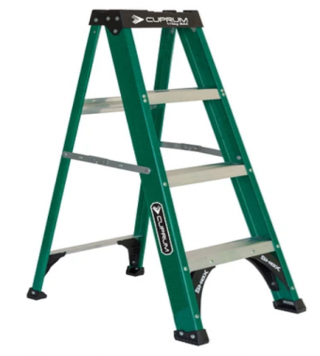 Escalera Tijera Fibra de Vidrio Cuprum 1.25m | Aislante y Segura