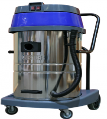 Aspiradora Luster BF-502L 70 Lts, color azul/gris, con manguera, tubos y accesorios, para polvo y agua con filtro HEPA.