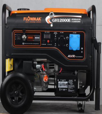 Generador Flowmak GH-12000E 9.5 KW Gasolina con Partida Eléctrica y ATS