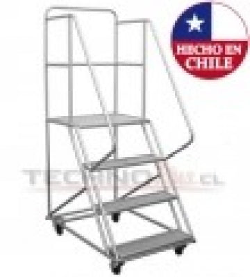 ESCALERA TIPO AVION 1 ACERO METRO PROCIM | Segura, Robusta y con Ruedas